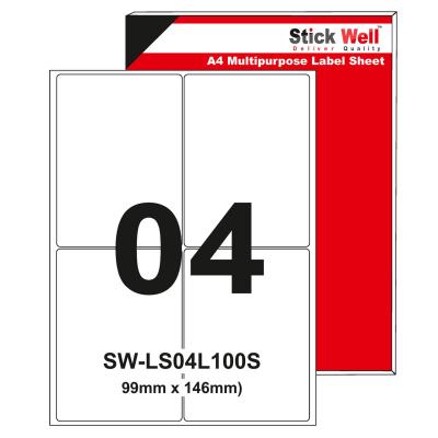 A4 LABELS SHEET ONLINE  MARKETPLACE  4 LABEL PER SHEET