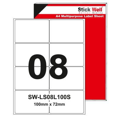 A4 SHEET SHIPPING LABELS  8 LABELS PER SHEET