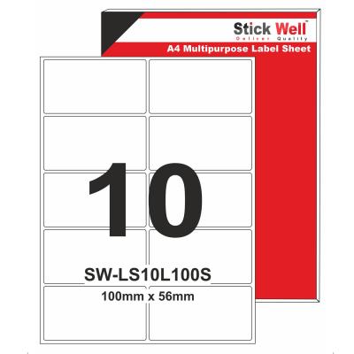 A4  SHEET SHIPPING LABELS,  10 LABEL PER SHEET
