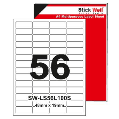 A4 SHEET PRODUCT LABELS, 56 LABEL PER SHEET