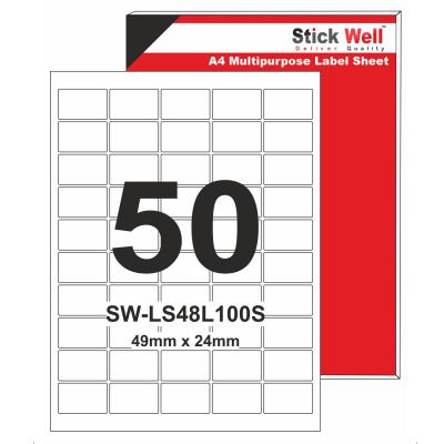 A4 LABEL SHEET PRODUCT LABELS, 50 LABELS PER SHEET