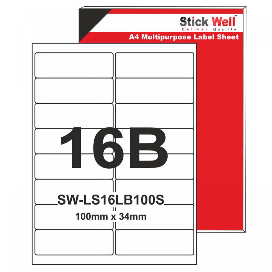 Do Not Cut A4 Sheets Labels 64mm Wide x 34mm High 