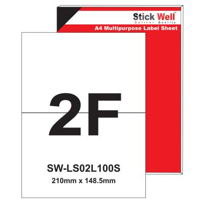 A4 LABEL SHEET SHIPPING LABEL (210mm X 148.5mm)  2 LABELS PER SHEET