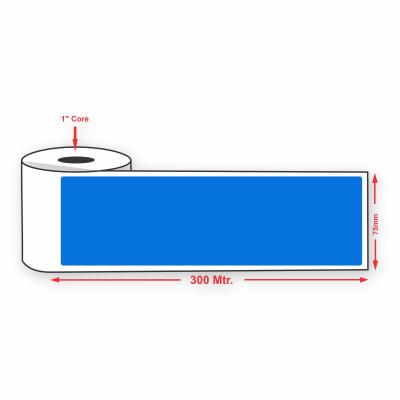 75mm x 300Mtr  1" Inch Core,  Black Color  Thermal Transfer Rib