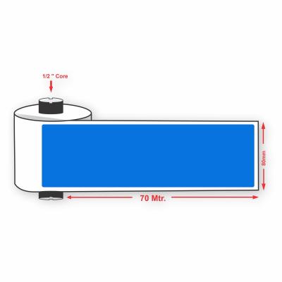80mm x 70Mtr  1/2" Inch Core , Black Color  Thermal Transfer