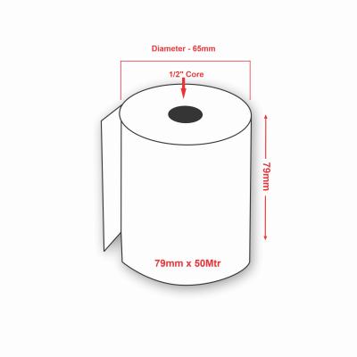 79mm x 50Mtr Thermal Paper Roll for Cash Register