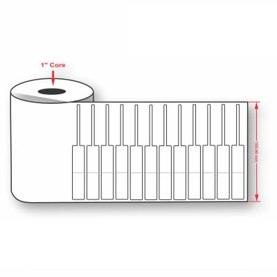 100mm x 13mm Label With Partial Gum 55mm Print Area Jewelery Tag