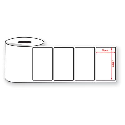 74mm x 30mm Barcode Label Per Roll 1000 Labels