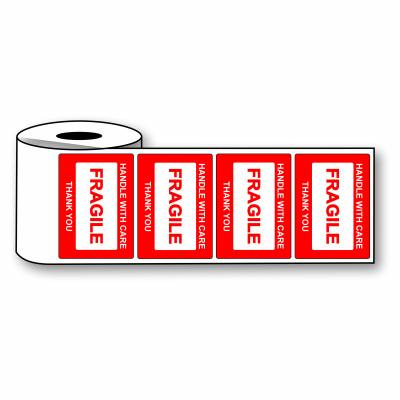 PRE-PRINTED LABEL (50mm x 30mm) FRAGILE LABELS 1000 LABELS ROLL